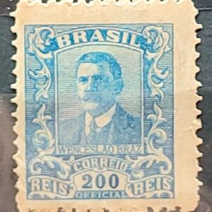 O 33 Selo Oficiais Wenceslao Bras 1919 200 Reis 3