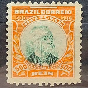 O 8 Selo Oficiais Afonso Pena 1906 500 Reis 2