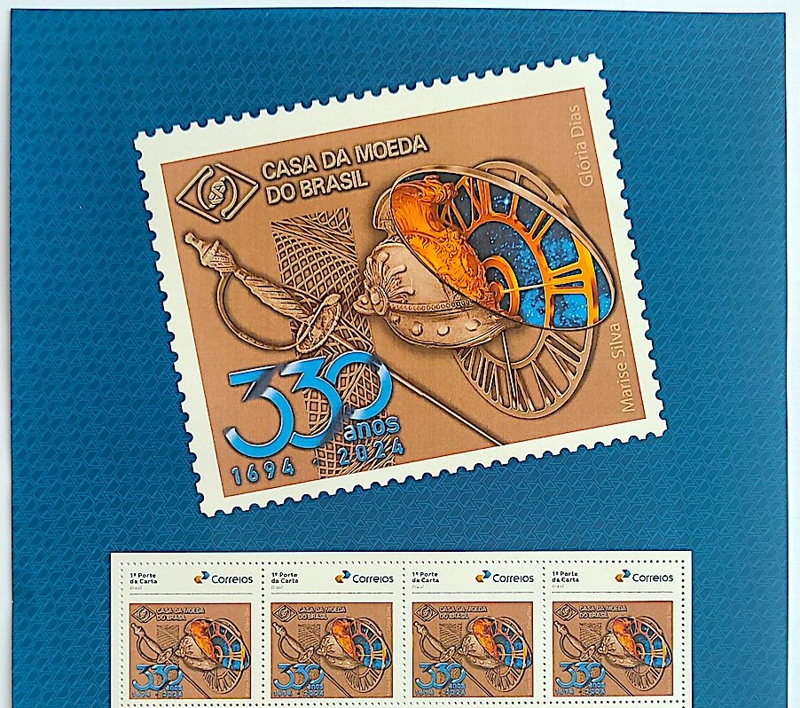 SI 18 Selo Institucional Casa da Moeda Capacete Espada Relogio Dinheiro 2024 Porta-Retrato