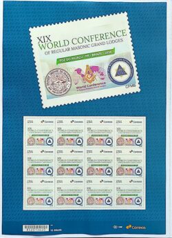 SI 49 Selo Institucional Conferencia Mundial da Maconaria 2024 Folha