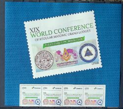 SI 49 Selo Institucional Conferencia Mundial da Maconaria 2024 Porta-Retrato