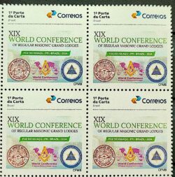 SI 49 Selo Institucional Conferencia Mundial da Maconaria 2024 Quadra