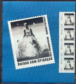 SI 55 Selo Institucional Obra Desaparecida Portinari Baiana Com Criancas Mulher Arte 2024 Porta-Retrato