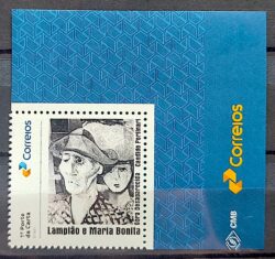 SI 56 Selo Institucional Obra Desaparecida Portinari Lampiao e Maria Bonita Arte 2024 Vinheta Correios