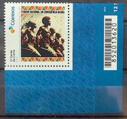 SI 52 Selo Institucional Feriado Nacional da Consciencia Negra Direito Justica Espada 2024 Codigo de Barras