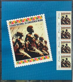 SI 52 Selo Institucional Feriado Nacional da Consciencia Negra Direito Justica Espada 2024 Porta-Retrato