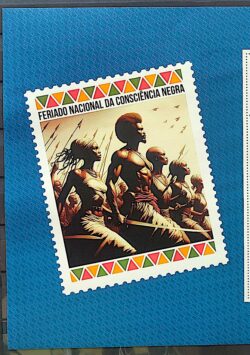 SI 52 Vinheta do Selo Institucional Feriado Nacional da Consciencia Negra Direito Justica Espada 2024