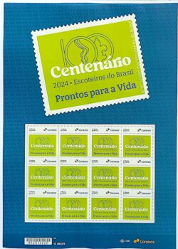 SI 59 Selo Institucional Centenario da Uniao dos Escoteiros do Brasil 2024 Folha