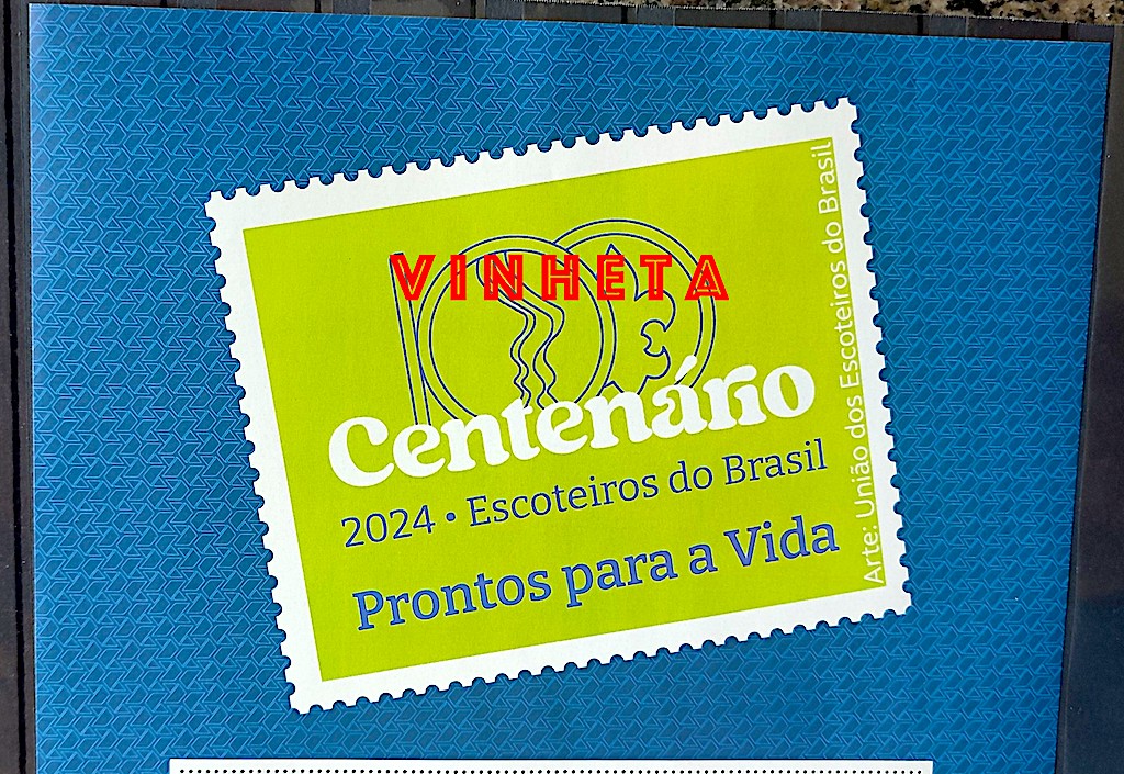 SI 59 Vinheta do Selo Institucional Centenario da Uniao dos Escoteiros do Brasil 2024