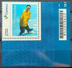 SI 50 Selo Institucional Serie Personalidades Gabrielzinho Natacao Paralimpica 2024 Codigo de Barras