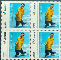 SI 50 Selo Institucional Serie Personalidades Gabrielzinho Natacao Paralimpica 2024 Quadra