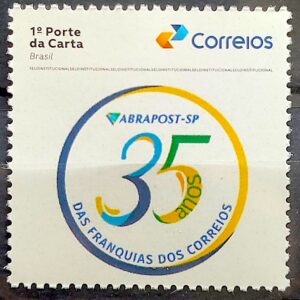 SI 55 Selo Institucional 35 Anos Rede Franqueada Correios Servico Postal 2024