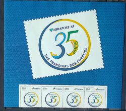 SI 60 Selo Institucional 35 Anos Rede Franqueada Correios Servico Postal 2024 Porta-Retrato