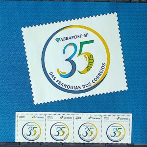 SI 55 Selo Institucional 35 Anos Rede Franqueada Correios Servico Postal 2024 Porta Retrato