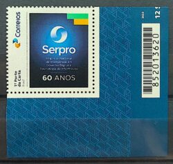SI 58 Selo Institucional 60 Anos do SERPRO 2024 Codigo de Barras