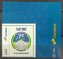 SI 63 Selo Institucional da Escola Preparatoria Cadetes do Ar Aviao Militar EPCAR 2024 Vinheta Correios