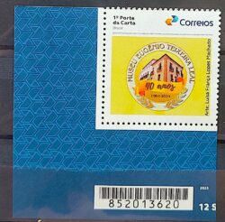 SI 62 Selo Institucional Museu Eugenio Teixeira Leal Bahia 2024 Codigo de Barras