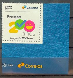 SI 61 Selo Institucional 200 Anos de SESC Franca 2024 Vinheta Correios