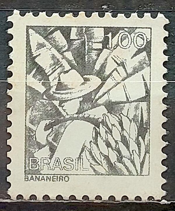 Selo Regular RHM 577 Profissao Bananeiro Banana Moldura FSF 1979