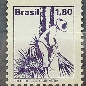 Selo Regular RHM 578 Profissao Cortador de Carnauba Moldura FSF 1979