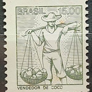 Selo Regular RHM 582 Profissao Vendedor de Coco Moldura FSF 1979 2