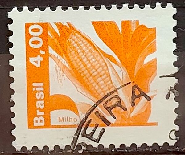 Selo Regular RHM 604 Recursos Economicos Milho 1980 Circulado 2