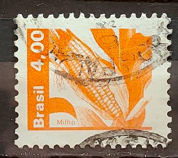 Selo Regular RHM 604 Recursos Economicos Milho 1980 Circulado 4