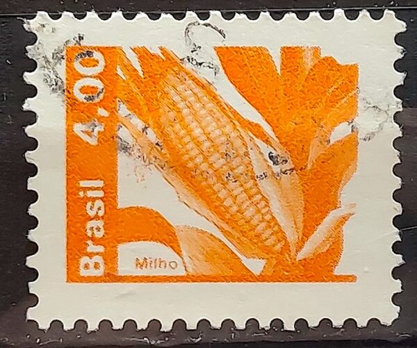 Selo Regular RHM 604 Recursos Economicos Milho 1980 Circulado 5