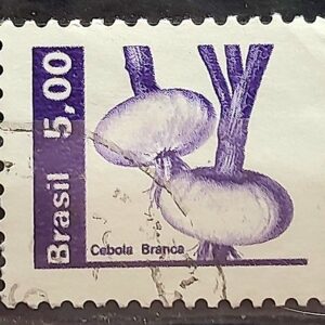 Selo Regular RHM 605 Recursos Economicos Cebola 1982 Circulado 1