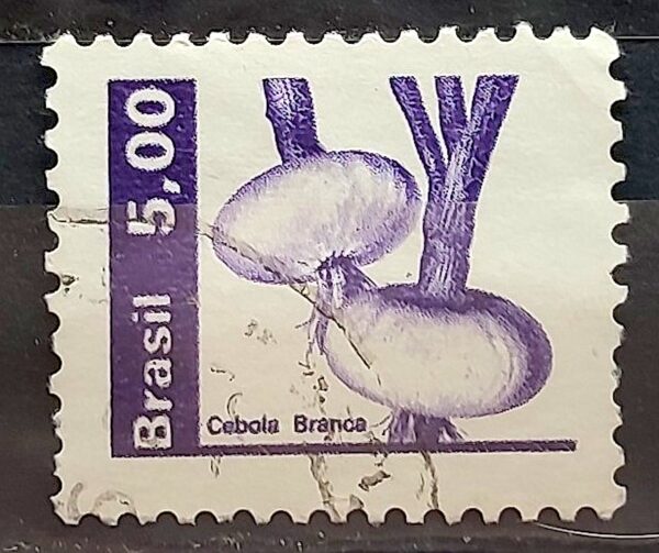 Selo Regular RHM 605 Recursos Economicos Cebola 1982 Circulado 1