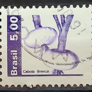 Selo Regular RHM 605 Recursos Economicos Cebola 1982 Circulado 2