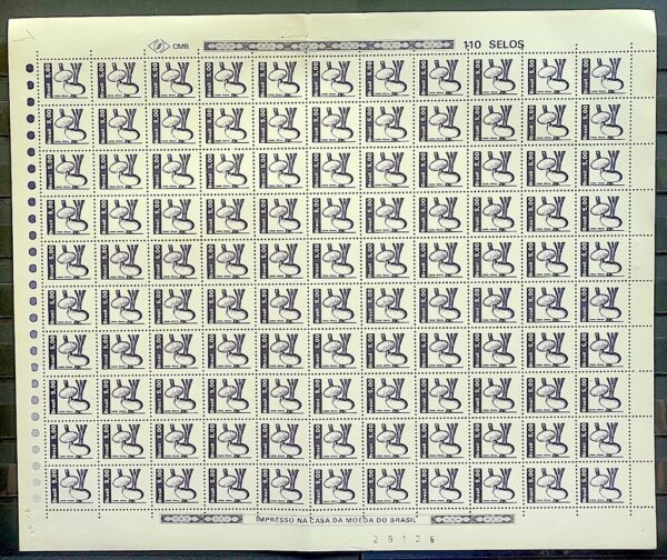 Selo Regular RHM 605 Recursos Economicos Cebola 1982 Folha