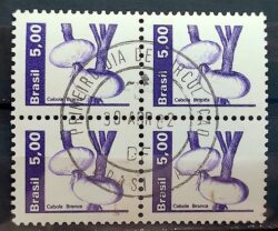 Selo Regular RHM 605 Recursos Economicos Cebola 1982 Quadra CPD DF