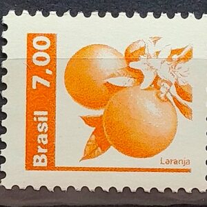 Selo Regular RHM 606 Recursos Economicos Fruta Laranja 1981 1