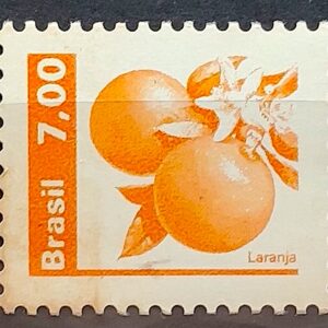 Selo Regular RHM 606 Recursos Economicos Fruta Laranja 1981 2