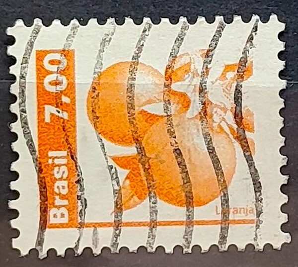 Selo Regular RHM 606 Recursos Economicos Fruta Laranja 1981 Circulado 1