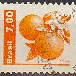 Selo Regular RHM 606 Recursos Economicos Fruta Laranja 1981 Circulado 2