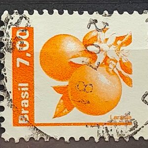 Selo Regular RHM 606 Recursos Economicos Fruta Laranja 1981 Circulado 5