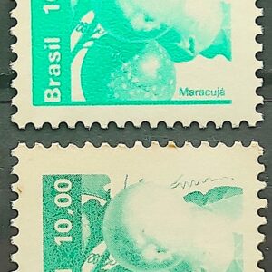 Selo Regular RHM 607 Recursos Economicos Fruta Maracuja 1982 2 Tonalidades