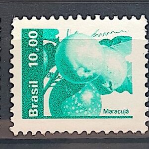 Selo Regular RHM 607 Recursos Economicos Fruta Maracuja 1982 3 Tonalidades