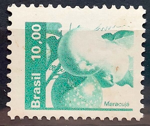 Selo Regular RHM 607 Recursos Economicos Fruta Maracuja 1982 Tonalidade 1