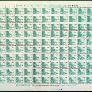 Selo Regular RHM 607 Recursos Economicos Fruta Maracuja 1982 Tonalidade 1 Folha