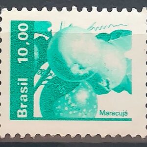 Selo Regular RHM 607 Recursos Economicos Fruta Maracuja 1982 Tonalidade 2