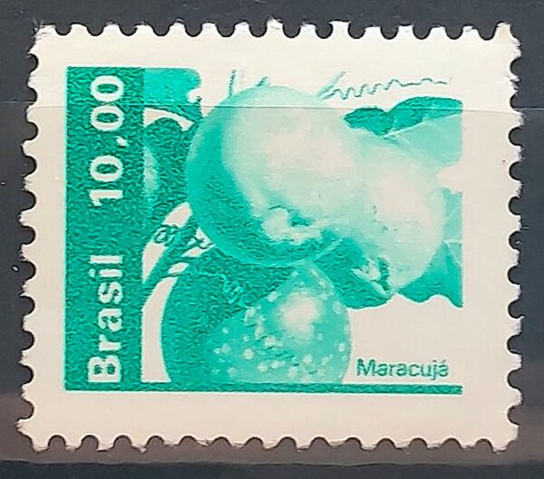 Selo Regular RHM 607 Recursos Economicos Fruta Maracuja 1982 Tonalidade 2