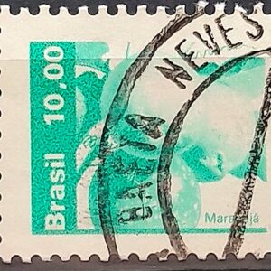 Selo Regular RHM 607 Recursos Economicos Fruta Maracuja 1982 Tonalidade 2 Circulado