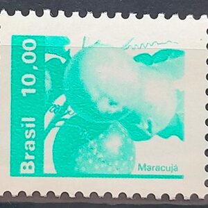 Selo Regular RHM 607 Recursos Economicos Fruta Maracuja 1982 Tonalidade 3