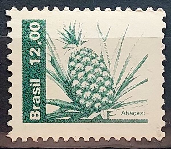 Selo Regular RHM 608 Recursos Economicos Fruta Abacaxi 1981