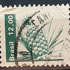 Selo Regular RHM 608 Recursos Economicos Fruta Abacaxi 1981 Circulado 1