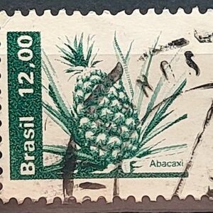 Selo Regular RHM 608 Recursos Economicos Fruta Abacaxi 1981 Circulado 2