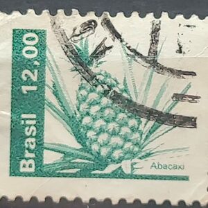 Selo Regular RHM 608 Recursos Economicos Fruta Abacaxi 1981 Circulado 6